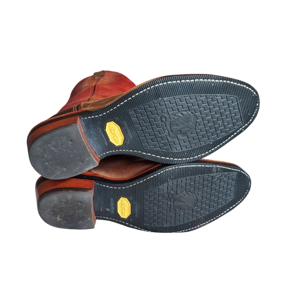 Chippewa Red Arroyo Wellington Red Shaft Brown Vamp Leather Western Boots Men's - Picture 16 of 16